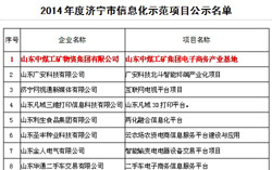 中煤集团电子商务产业基地被评为2014年度济宁市信息化示范项目
